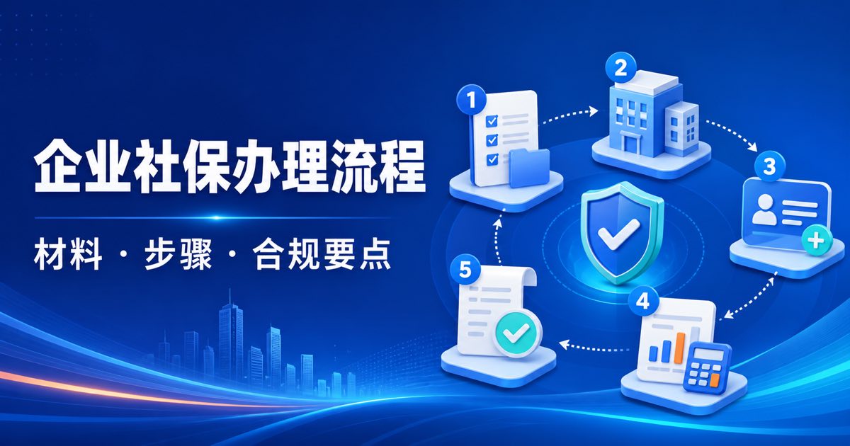 企业社保办理流程怎么做?用工企业材料、步骤与合规要点